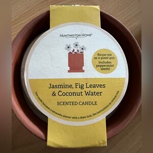 Scented Candle in Reusable Terracotta Pot with seeds to plant!